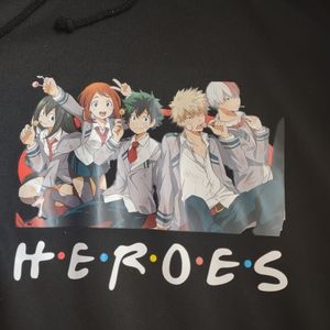 Anime HEROES hoodie, like new!